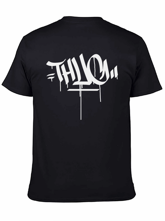 Camiseta Negra THUG Estilo Graffiti Urbano