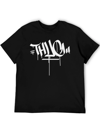 Camiseta Negra THUG Estilo Graffiti Urbano