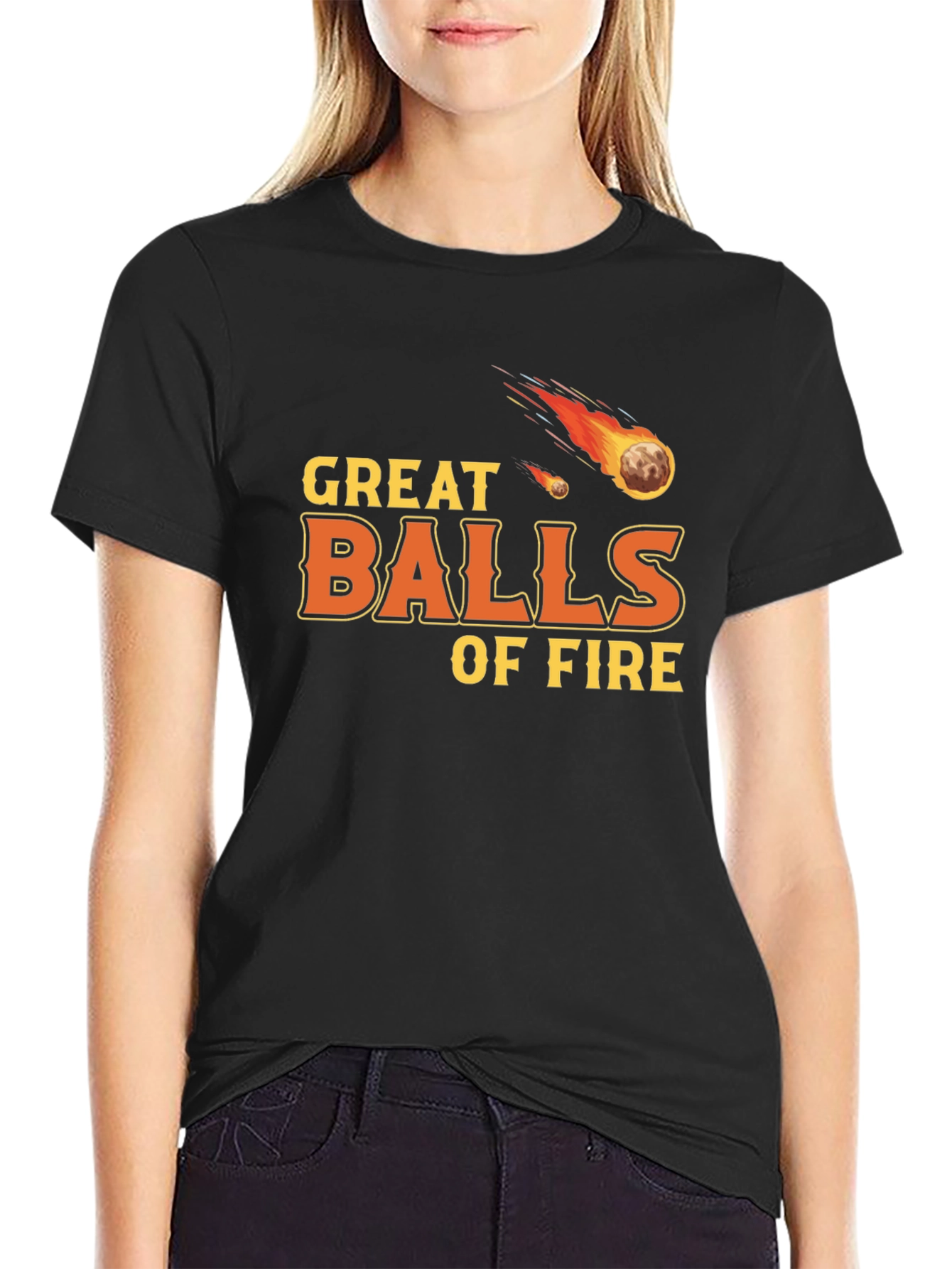 Camiseta Negra Great Balls of Fire