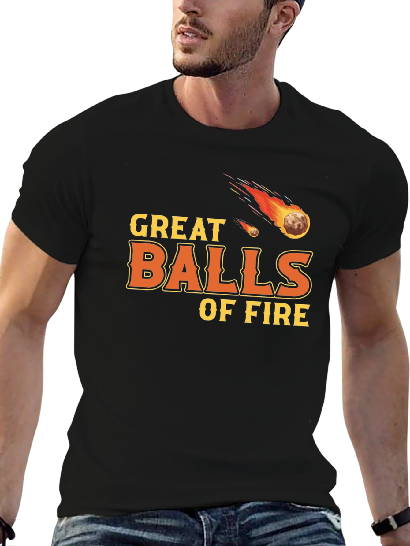 Camiseta Negra Great Balls of Fire