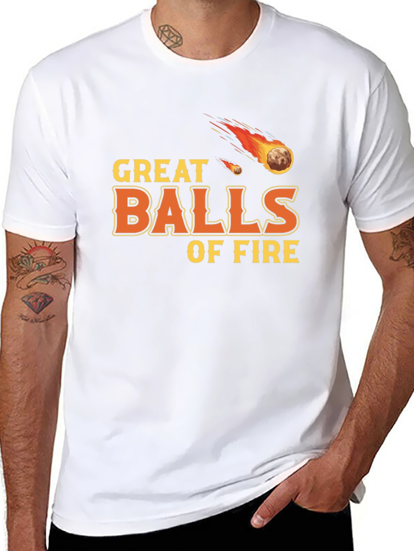 Camiseta Negra Great Balls of Fire
