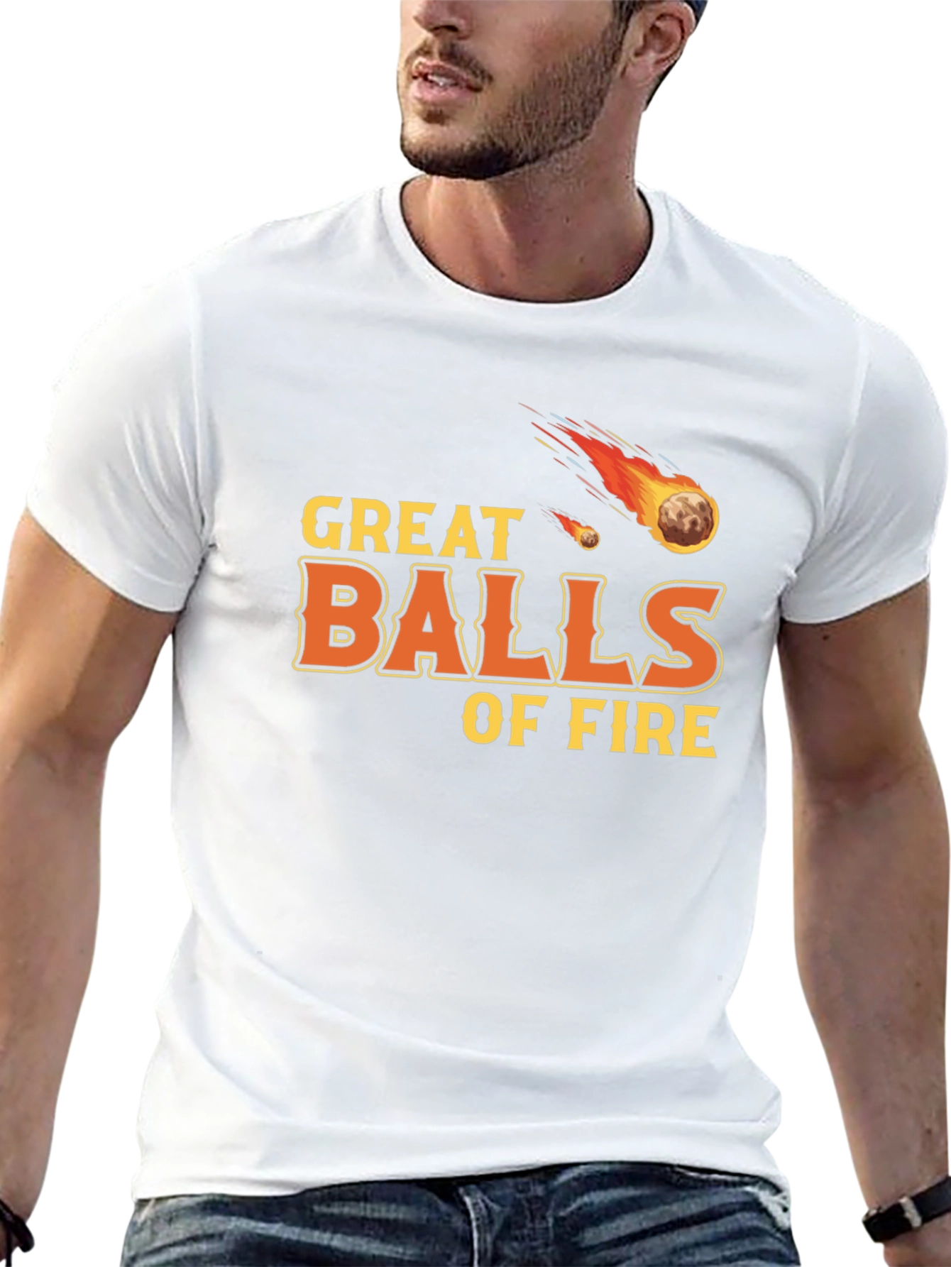Camiseta Negra Great Balls of Fire