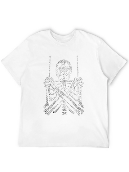 Camiseta Negra con Esqueleto Baterista