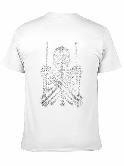 Camiseta Negra con Esqueleto Baterista