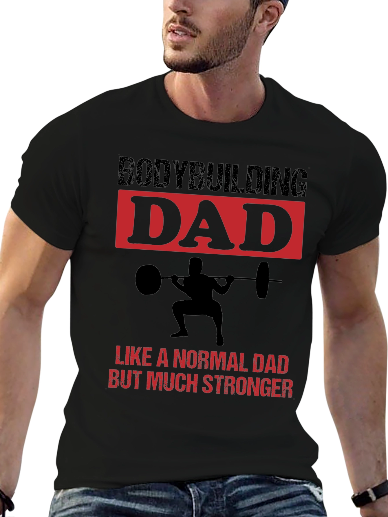 Camiseta Negra Bodybuilding Dad