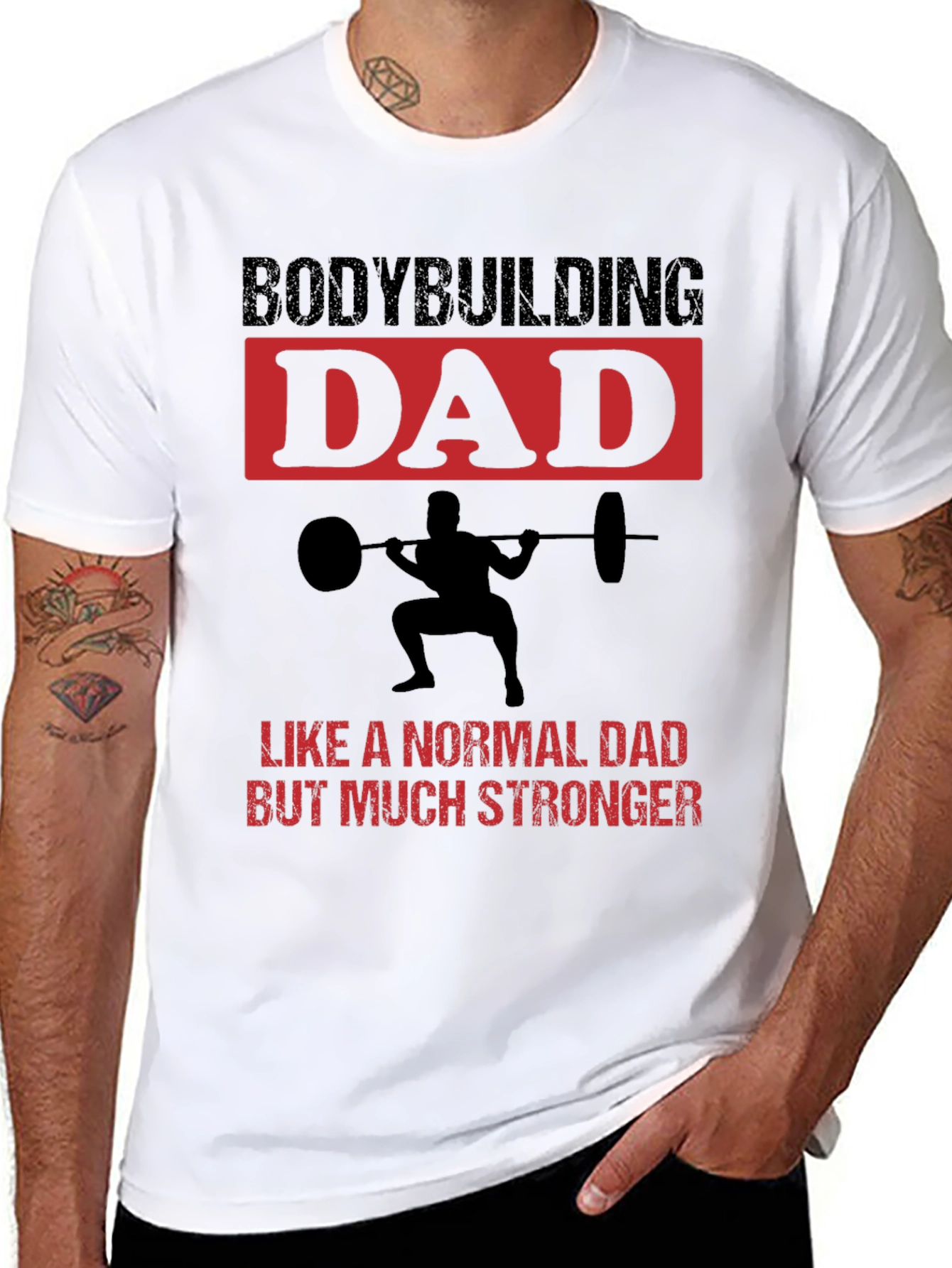 Camiseta Negra Bodybuilding Dad