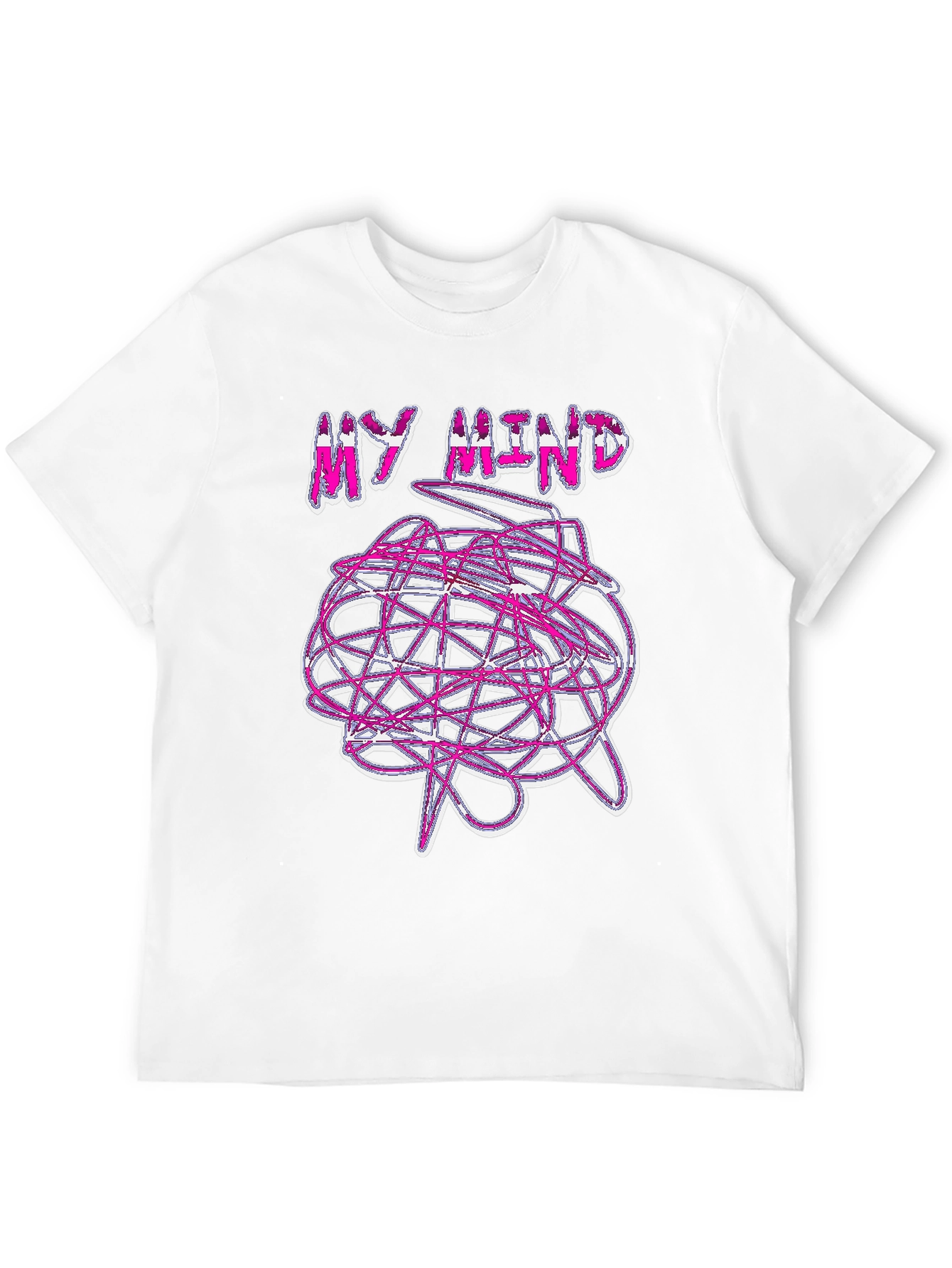 Camiseta Negra My Mind Diseño Abstracto