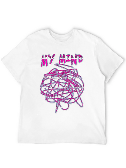 Camiseta Negra My Mind Diseño Abstracto