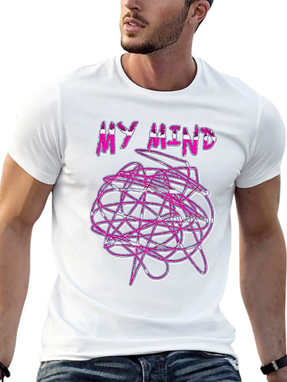 Camiseta Negra My Mind Diseño Abstracto