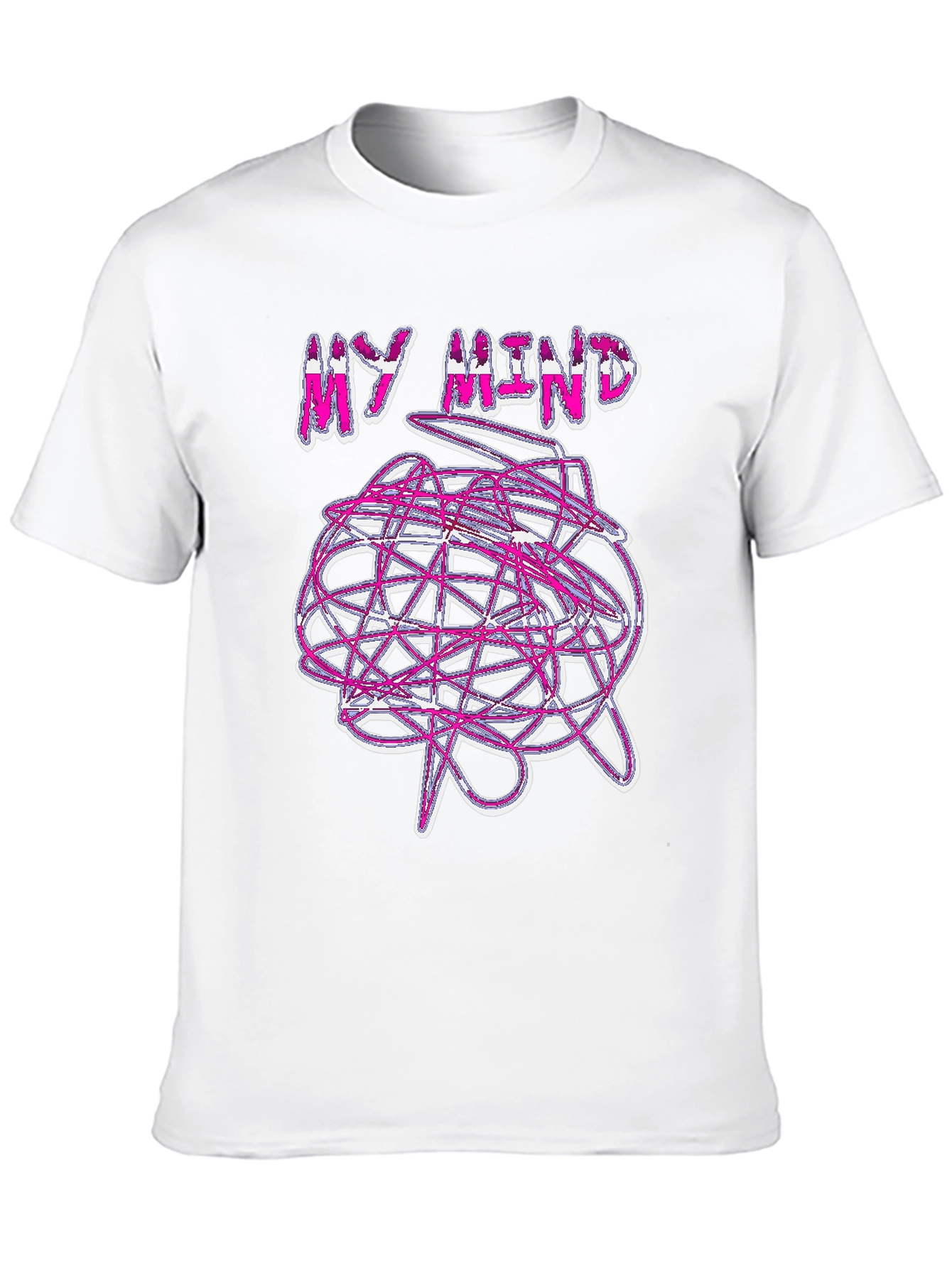 Camiseta Negra My Mind Diseño Abstracto