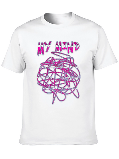 Camiseta Negra My Mind Diseño Abstracto