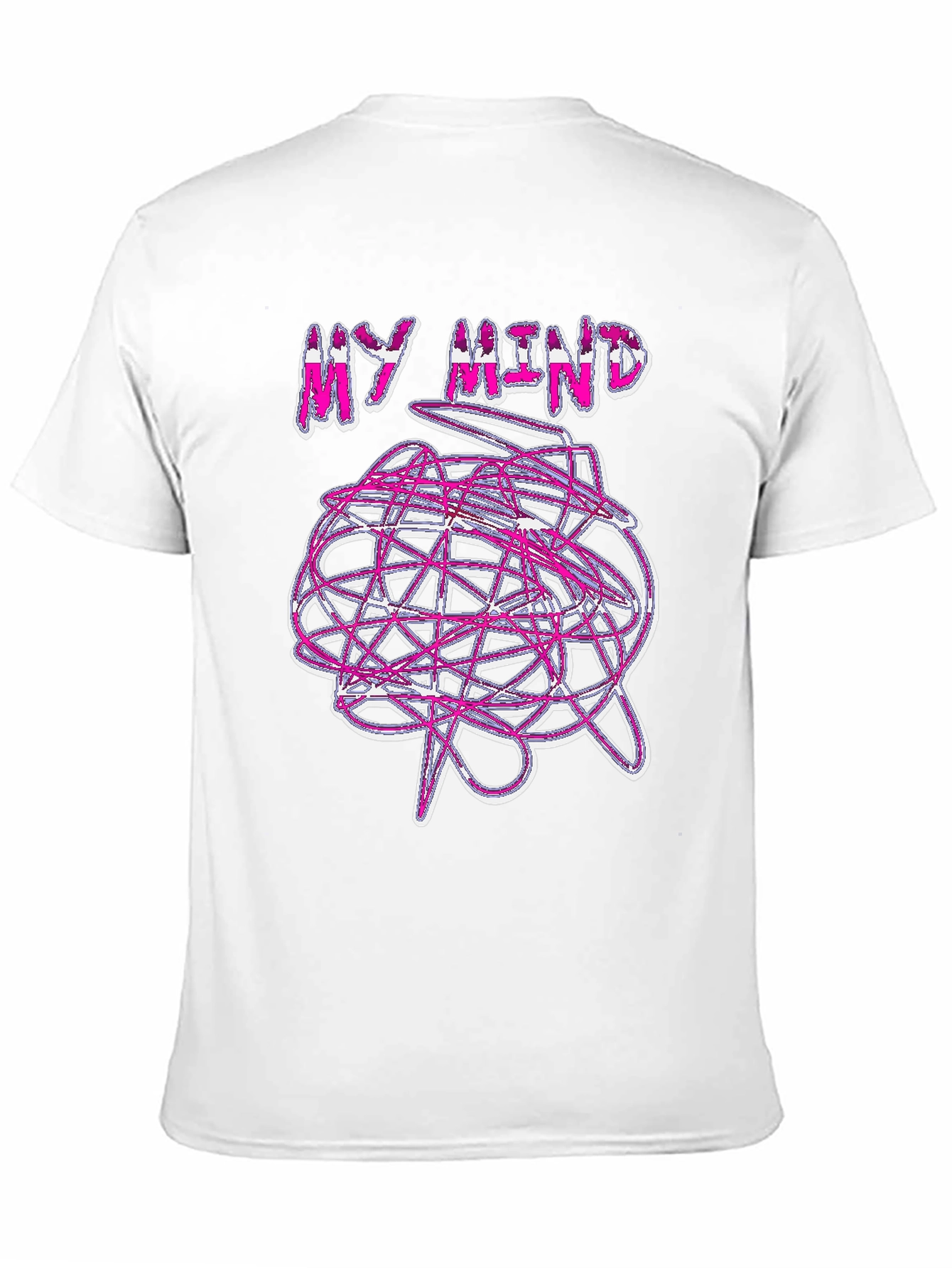 Camiseta Negra My Mind Diseño Abstracto