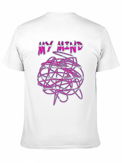 Camiseta Negra My Mind Diseño Abstracto
