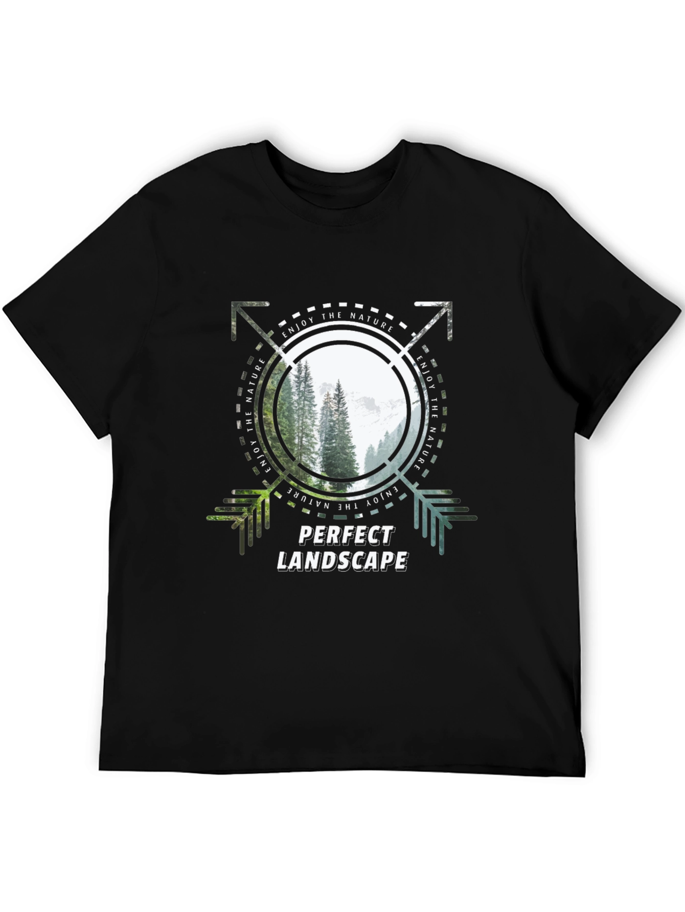 Camiseta Negra Perfect Landscape para Amantes de la Naturaleza