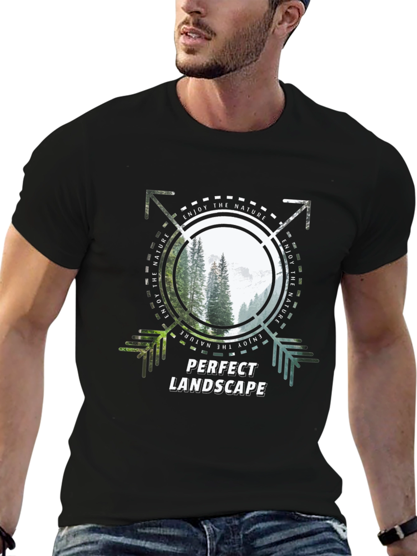 Camiseta Negra Perfect Landscape para Amantes de la Naturaleza