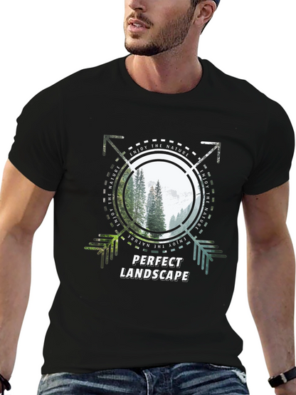Camiseta Negra Perfect Landscape para Amantes de la Naturaleza