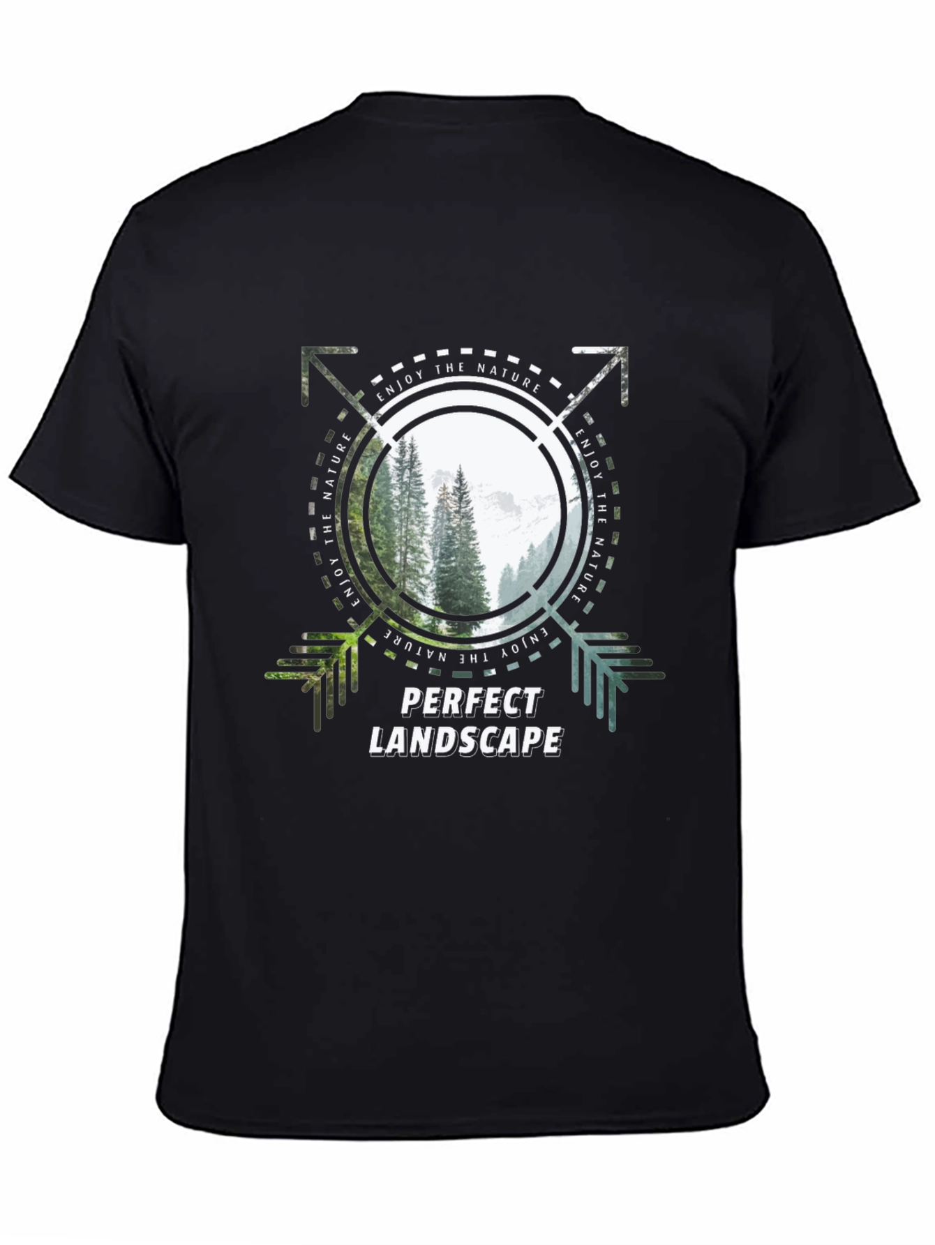 Camiseta Negra Perfect Landscape para Amantes de la Naturaleza