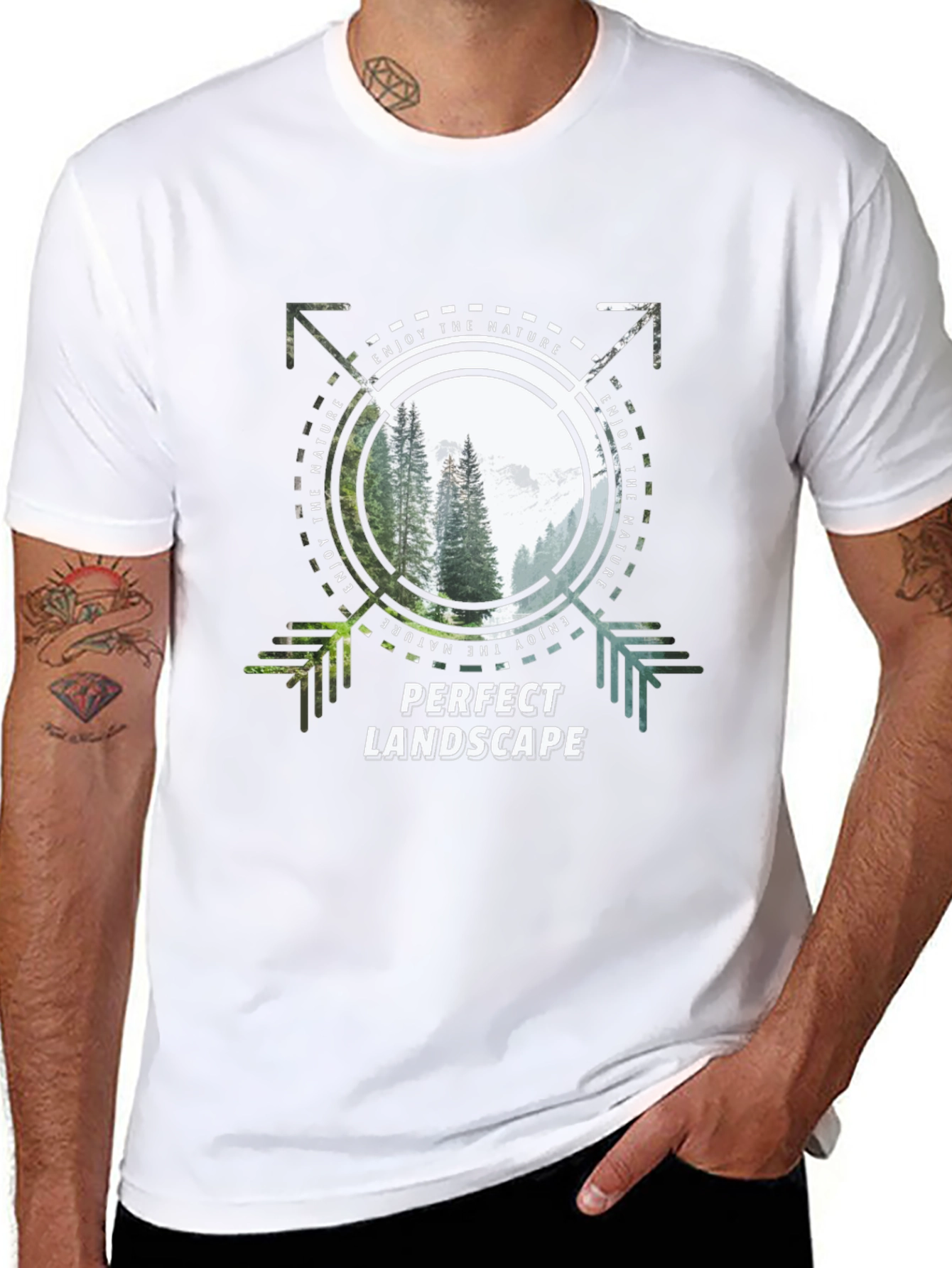 Camiseta Negra Perfect Landscape para Amantes de la Naturaleza