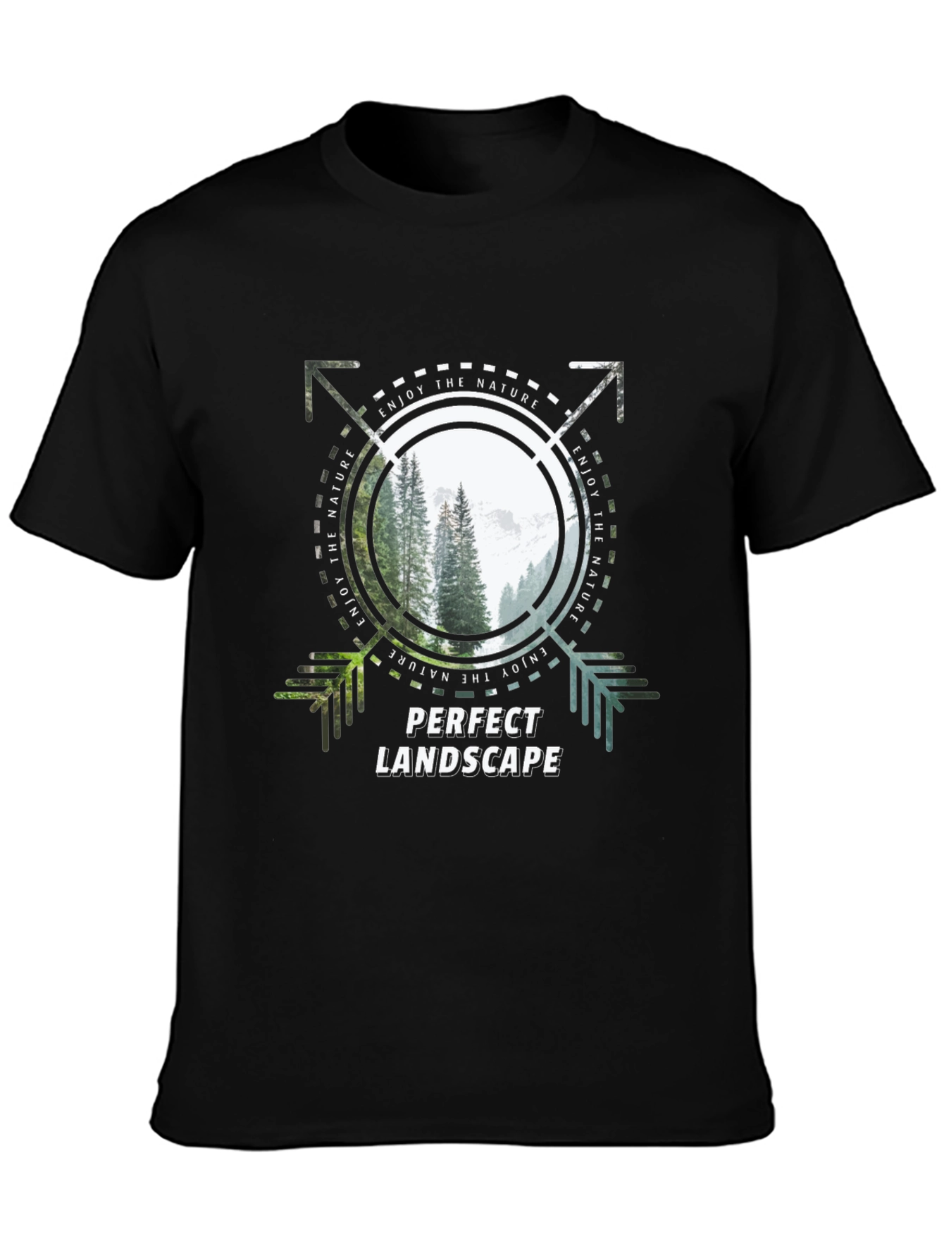 Camiseta Negra Perfect Landscape para Amantes de la Naturaleza