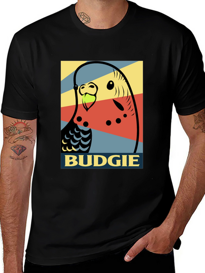Camiseta Hombre - Diseño Pop Art Periquito