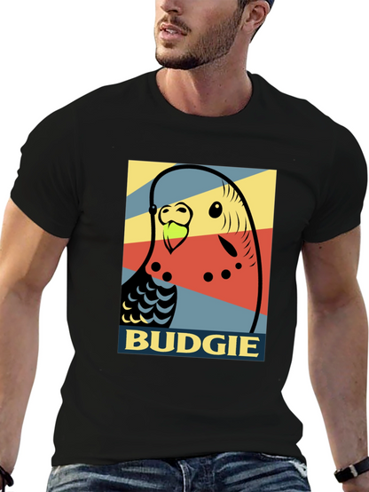 Camiseta Hombre - Diseño Pop Art Periquito