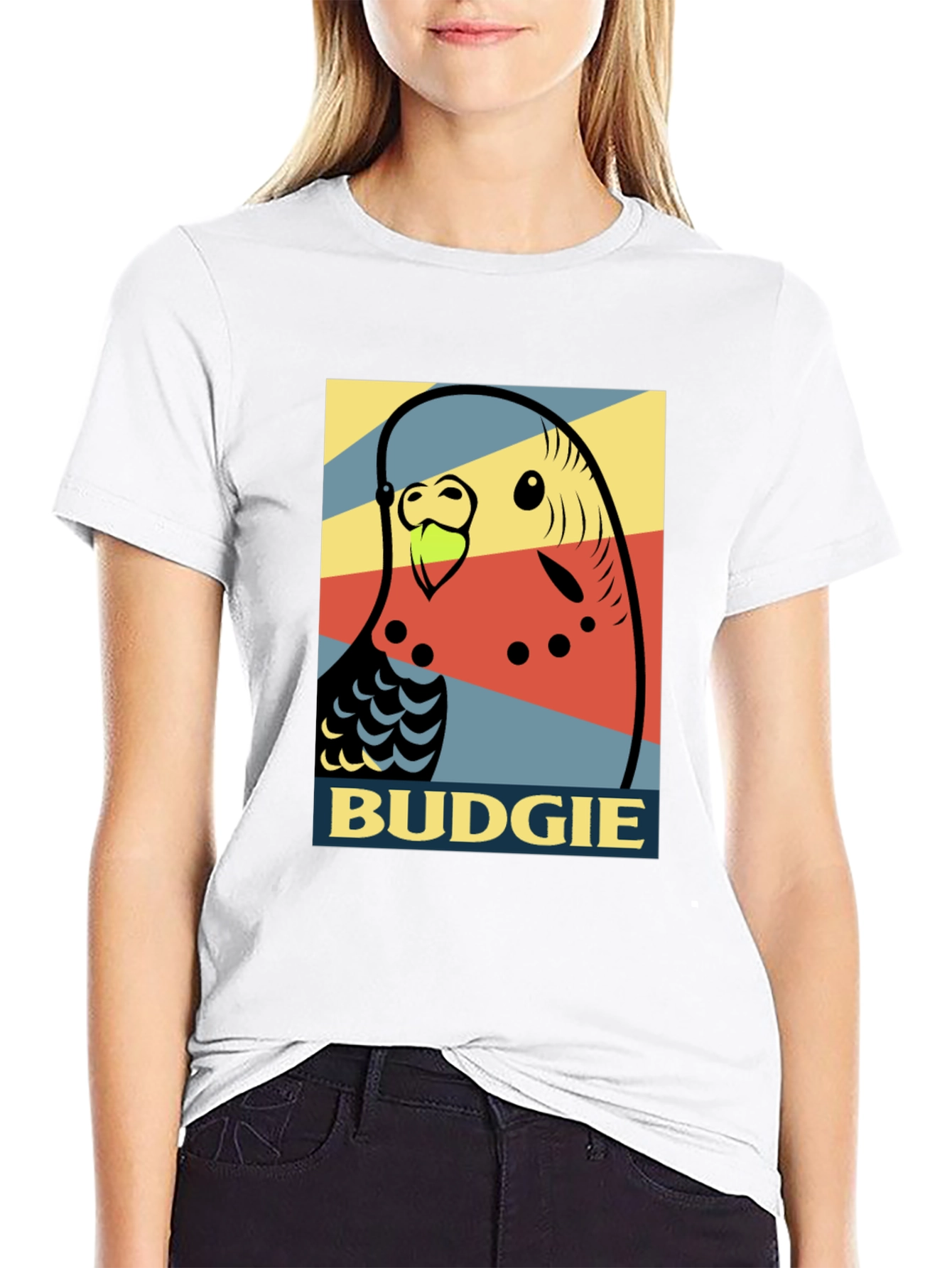 Camiseta Hombre - Diseño Pop Art Periquito