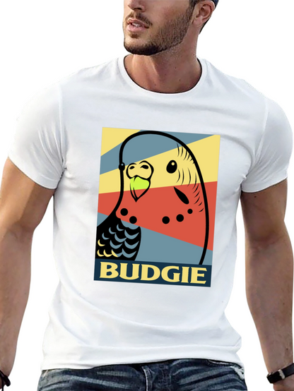 Camiseta Hombre - Diseño Pop Art Periquito