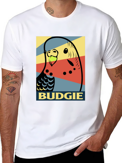Camiseta Hombre - Diseño Pop Art Periquito