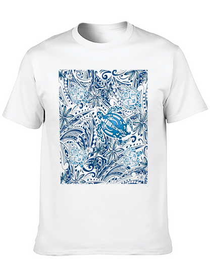Camiseta Negra con Diseño de Tortugas Marinas