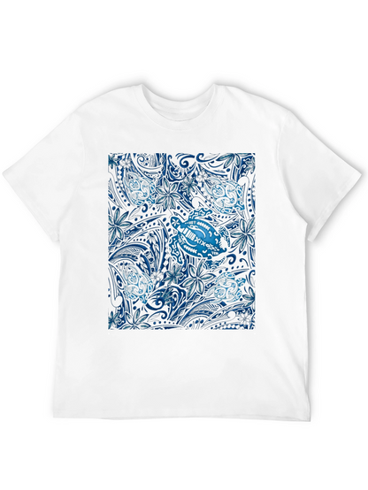 Camiseta Negra con Diseño de Tortugas Marinas