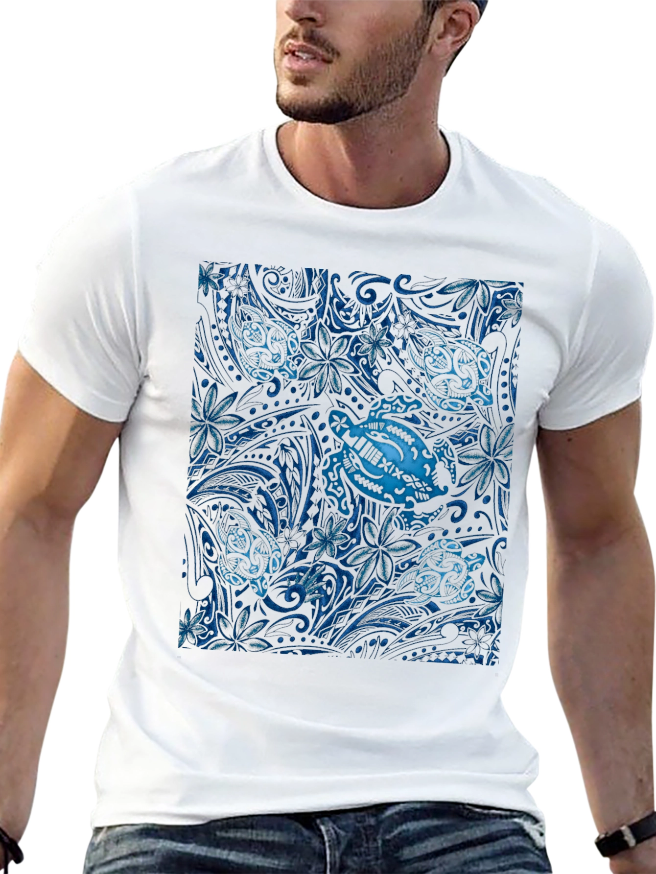 Camiseta Negra con Diseño de Tortugas Marinas