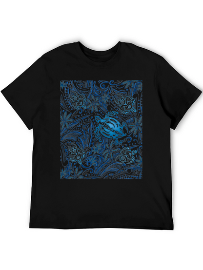 Camiseta Negra con Diseño de Tortugas Marinas