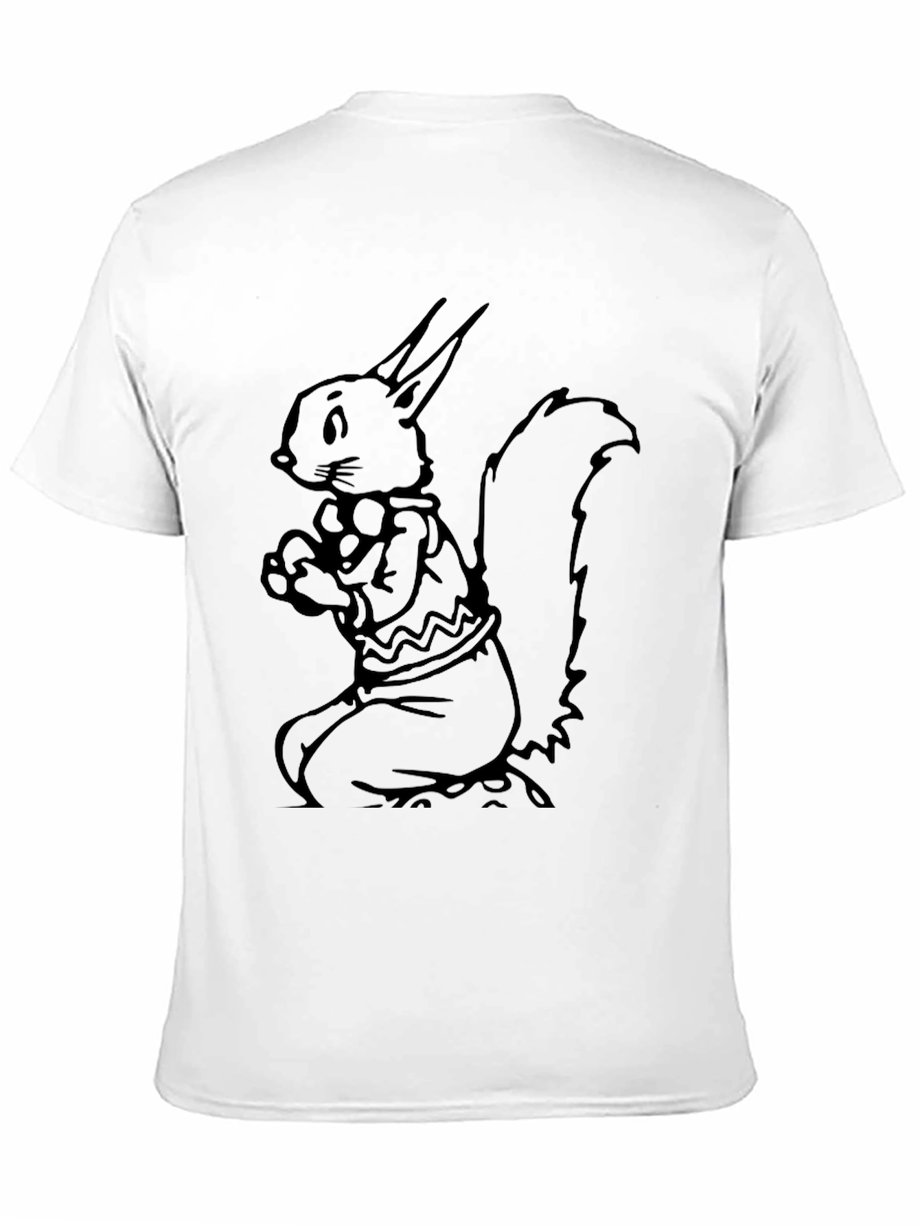 Camiseta Negra con Diseño de Ardilla