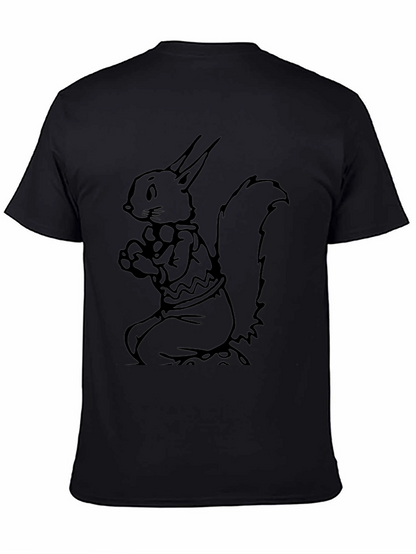 Camiseta Negra con Diseño de Ardilla