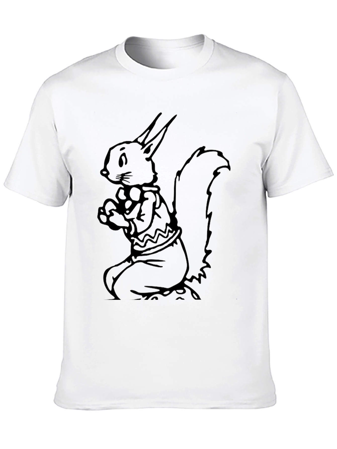Camiseta Negra con Diseño de Ardilla