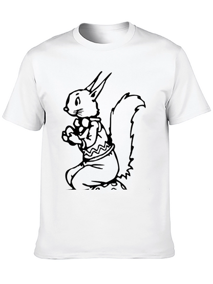 Camiseta Negra con Diseño de Ardilla