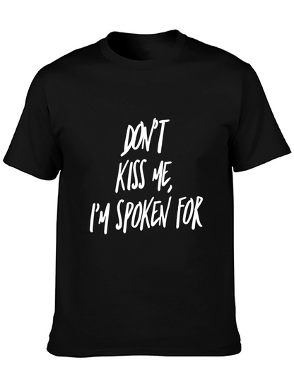Camiseta Negra con Mensaje Divertido: Dont Kiss Me