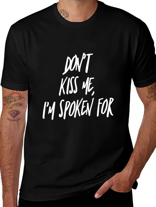 Camiseta Negra con Mensaje Divertido: Dont Kiss Me