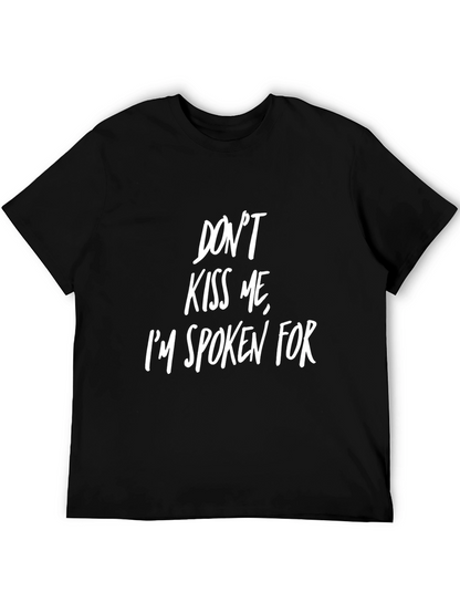Camiseta Negra con Mensaje Divertido: Dont Kiss Me