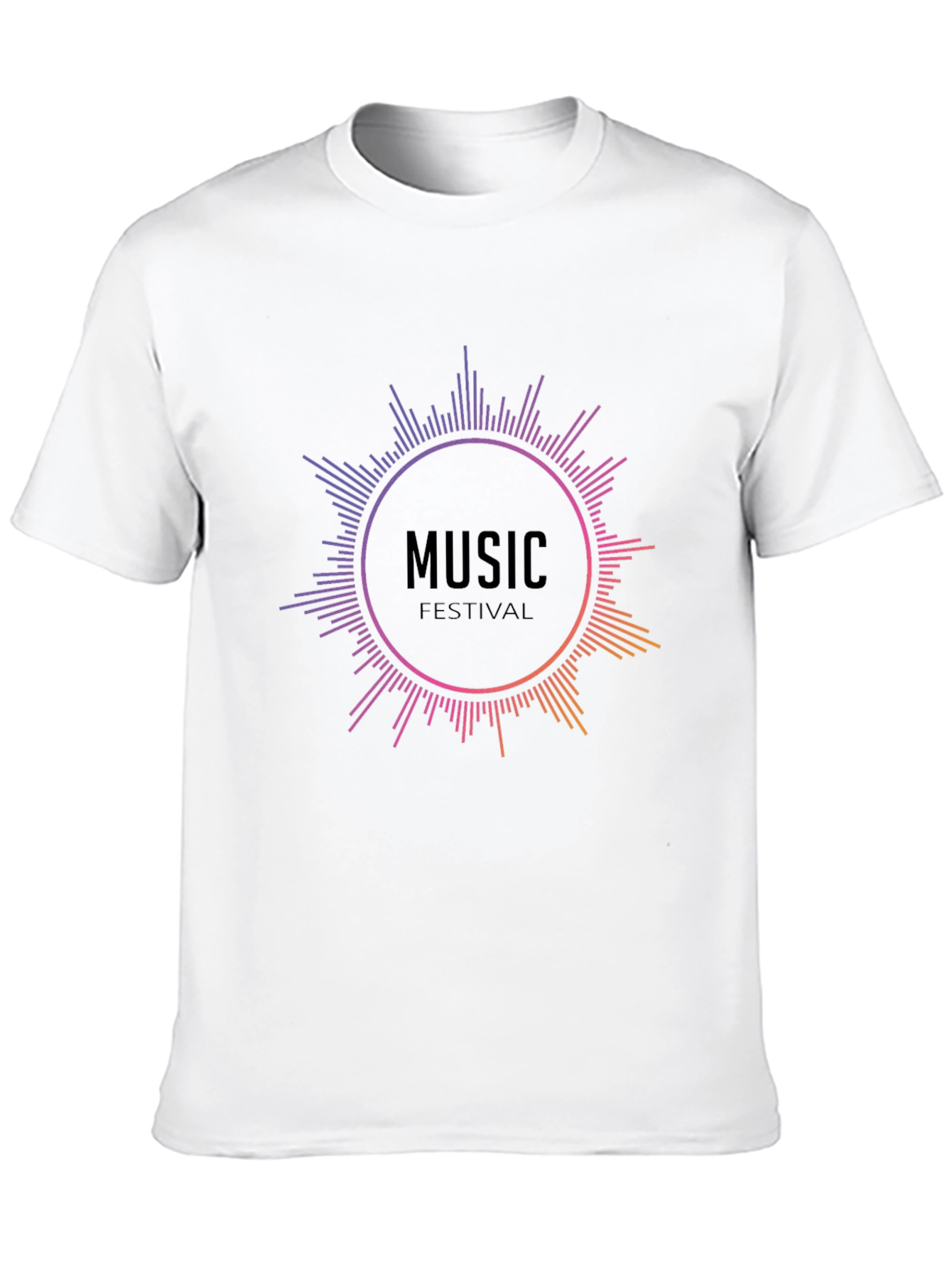 Camiseta Negra Music Festival para Hombre