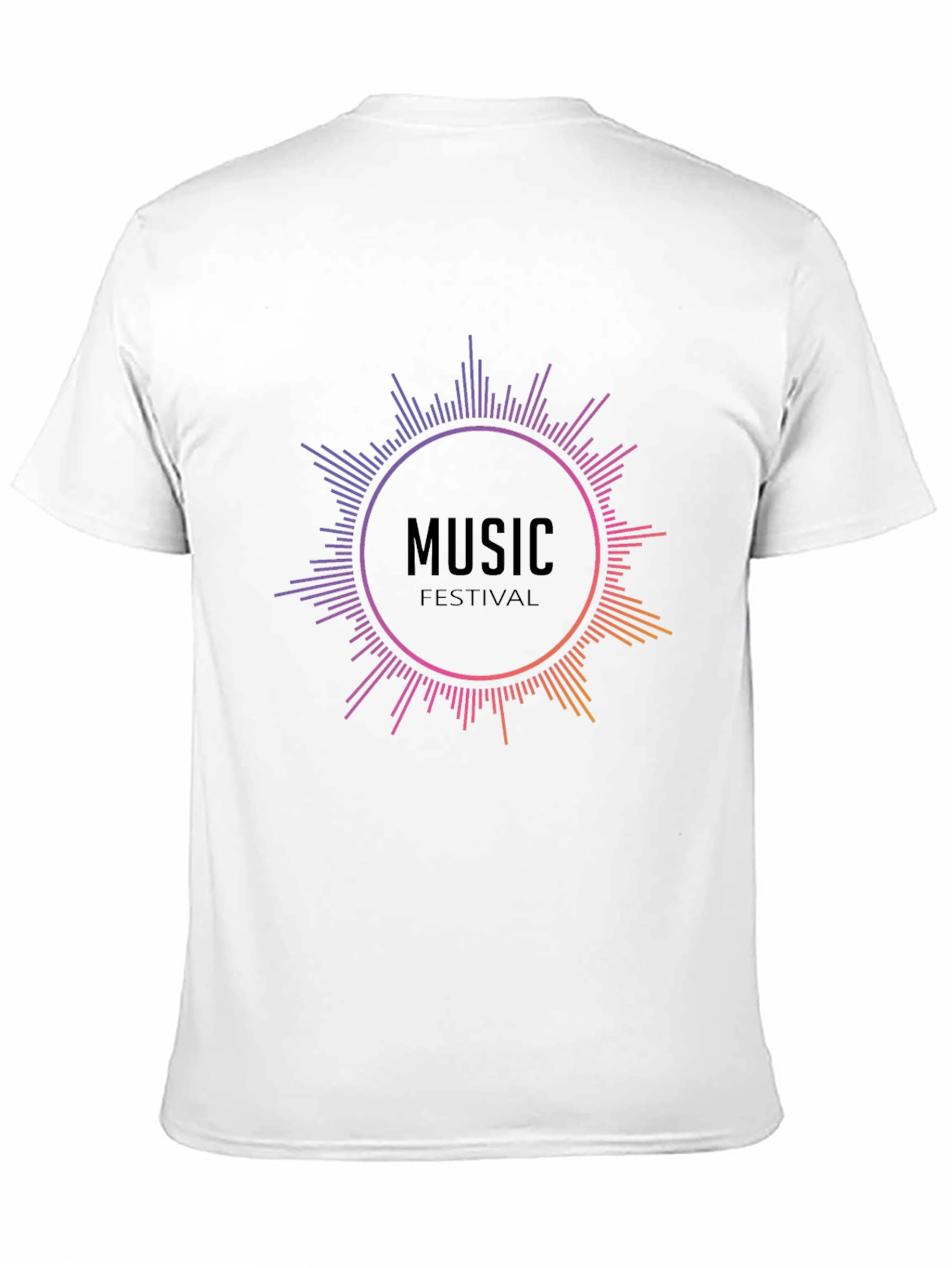 Camiseta Negra Music Festival para Hombre