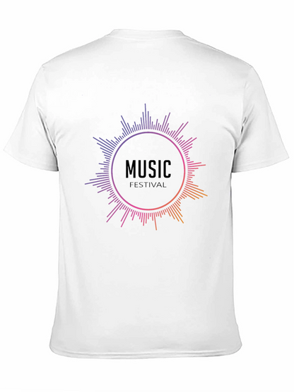 Camiseta Negra Music Festival para Hombre