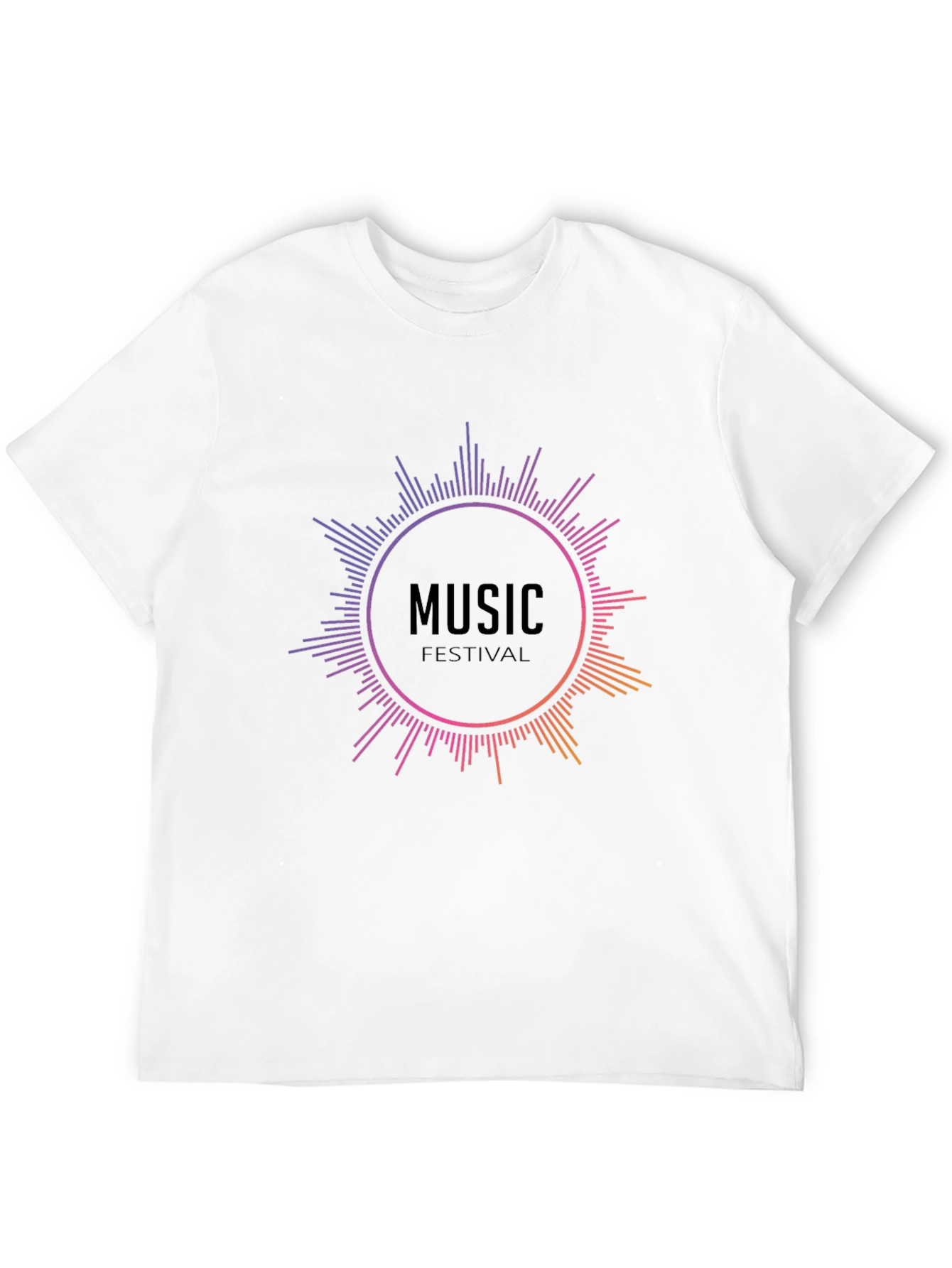 Camiseta Negra Music Festival para Hombre