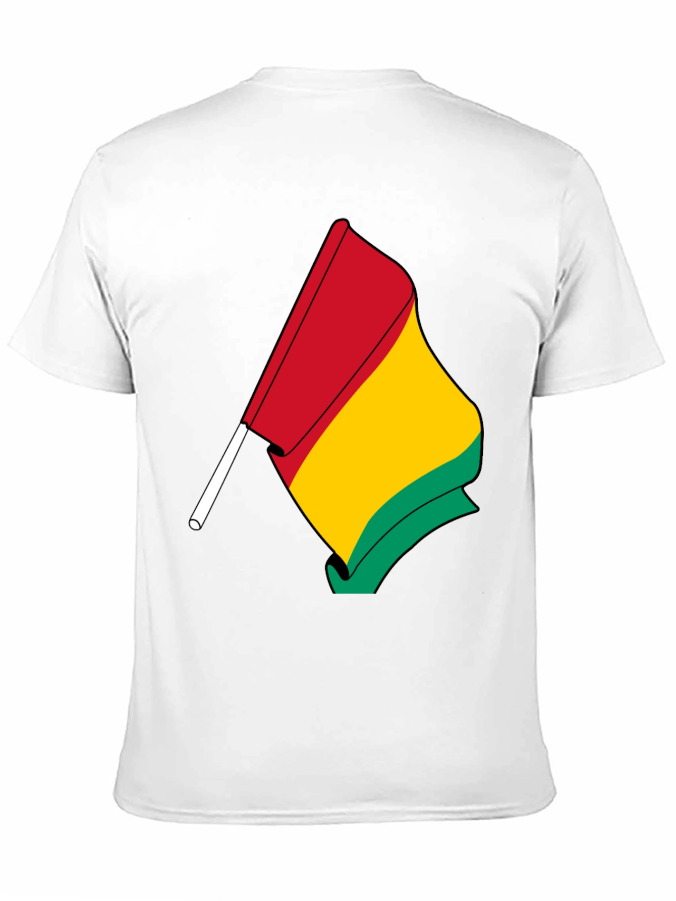 Camiseta Negra con Bandera Guinea