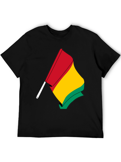 Camiseta Negra con Bandera Guinea
