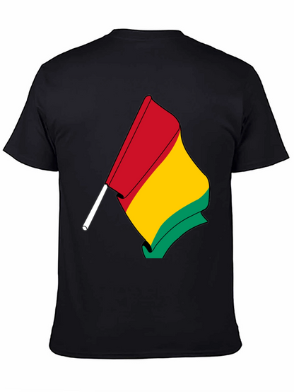 Camiseta Negra con Bandera Guinea