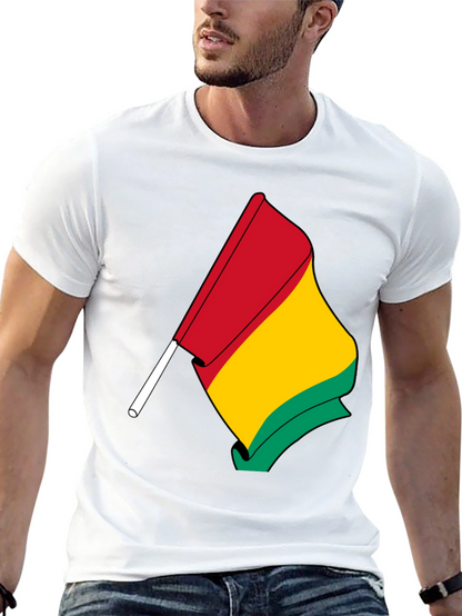 Camiseta Negra con Bandera Guinea
