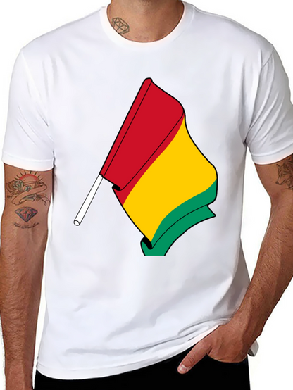 Camiseta Negra con Bandera Guinea
