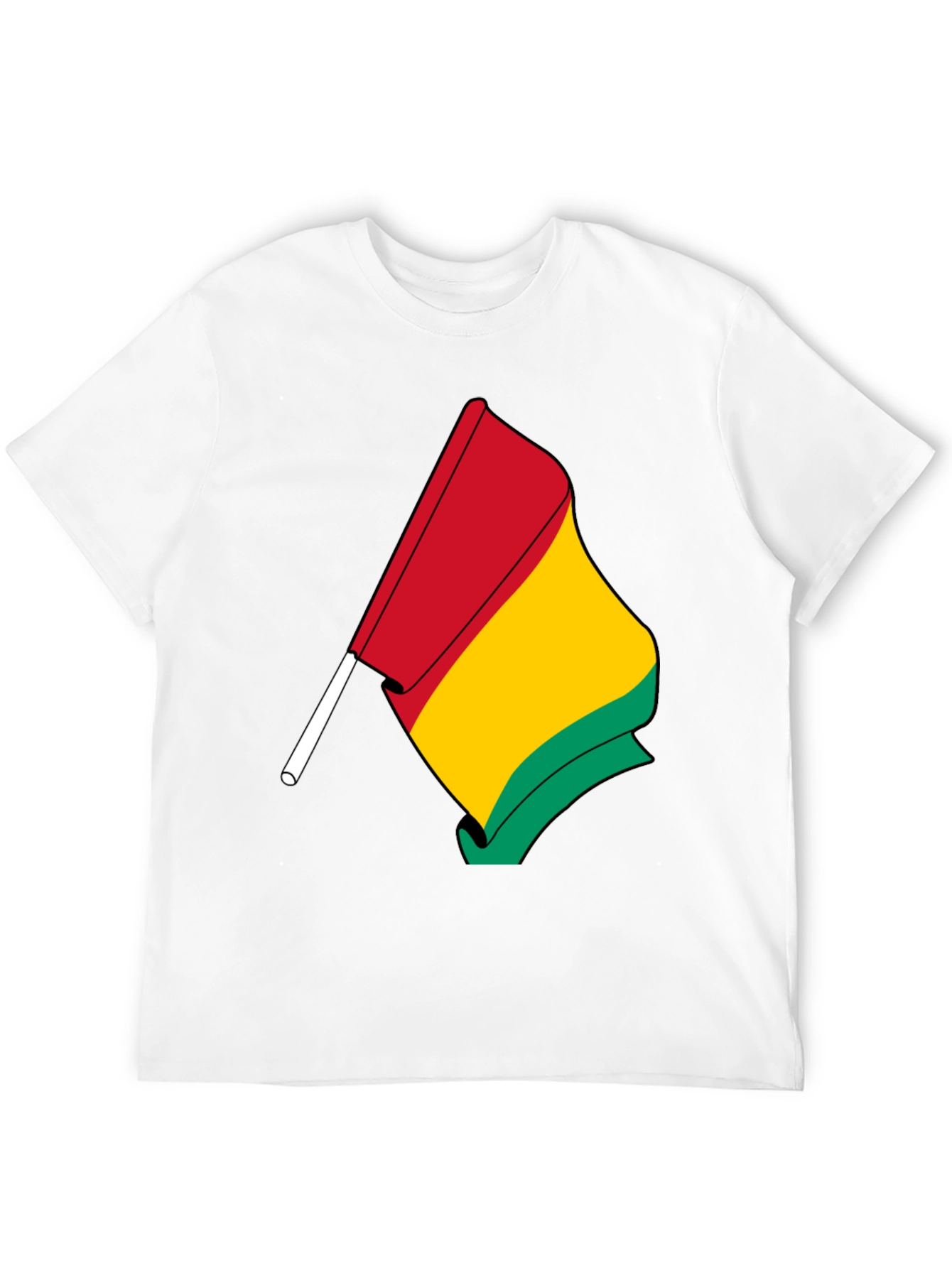 Camiseta Negra con Bandera Guinea
