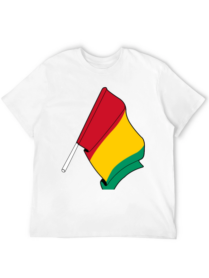 Camiseta Negra con Bandera Guinea